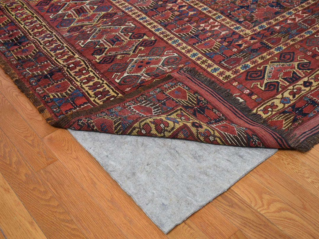 10'4" x 21'0" Vintage Hand Knotted Blue Wool Rectangle Oriental Rug - MOA10280310
