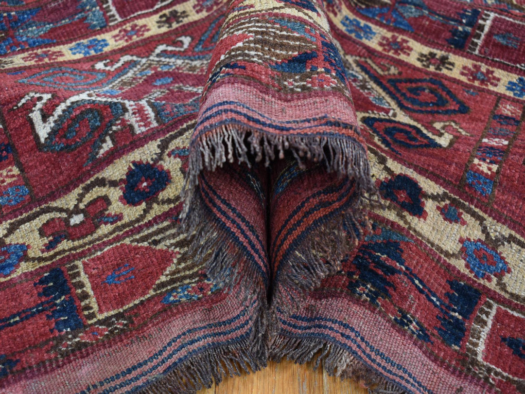 10'4" x 21'0" Vintage Hand Knotted Blue Wool Rectangle Oriental Rug - MOA10280310