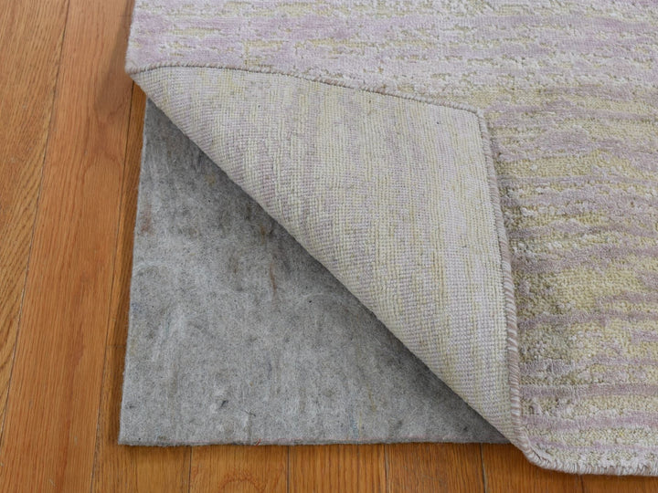 2'0" x 3'0" New Hand Knotted Green Wool & Pure Silk Rectangle Oriental Rug - MOA10280315