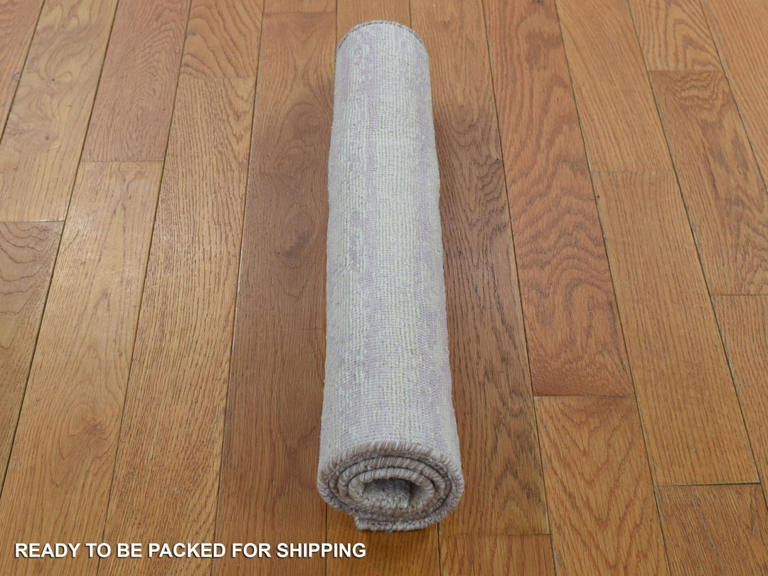 2'0" x 3'0" New Hand Knotted Green Wool & Pure Silk Rectangle Oriental Rug - MOA10280315