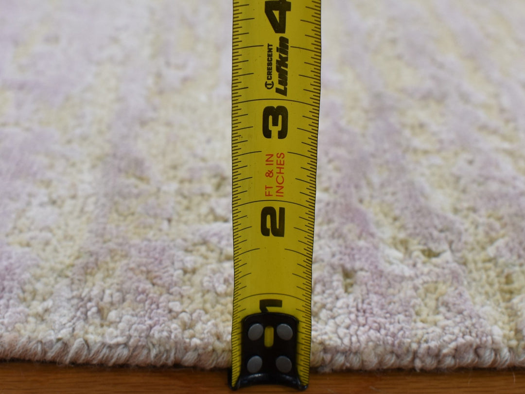 2'0" x 3'0" New Hand Knotted Green Wool & Pure Silk Rectangle Oriental Rug - MOA10280315