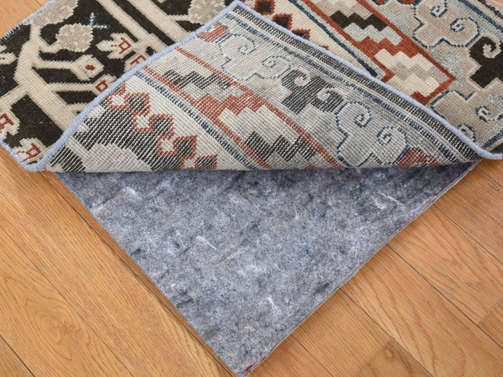 2'0" x 2'1" New Hand Knotted Brown Wool Square Oriental Rug - MOA10280357