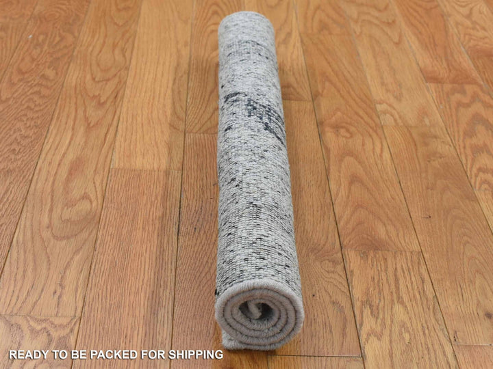 2'0" x 2'2" New Hand Knotted Ivory Silk Square Oriental Rug - MOA10280364