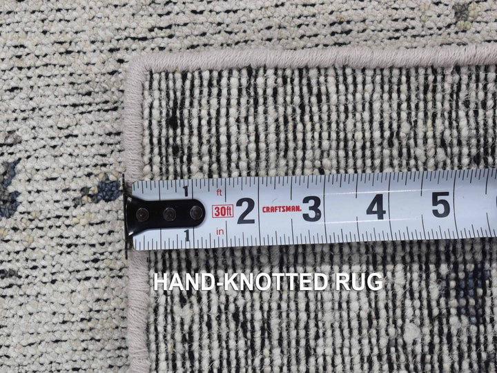 2'0" x 2'2" New Hand Knotted Ivory Silk Square Oriental Rug - MOA10280364