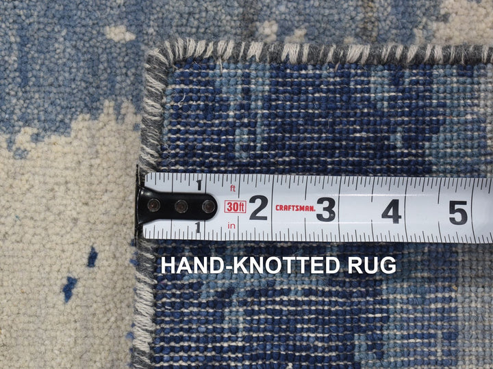 2'0" x 3'0" New Hand Knotted Blue Wool Rectangle Oriental Rug - MOA10280367