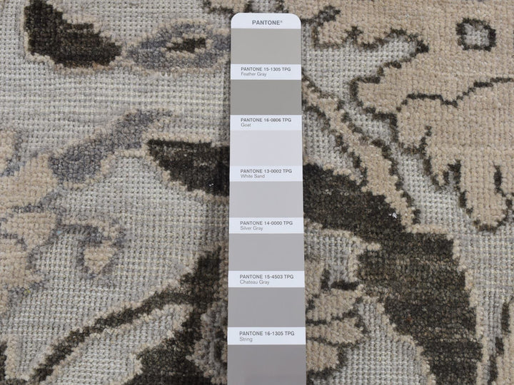 2'1" x 3'1" New Hand Knotted Ivory Wool Rectangle Oriental Rug - MOA10280377