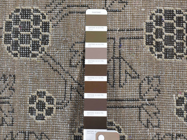 2'1" x 2'2" New Hand Knotted Brown Wool Square Oriental Rug - MOA10280399