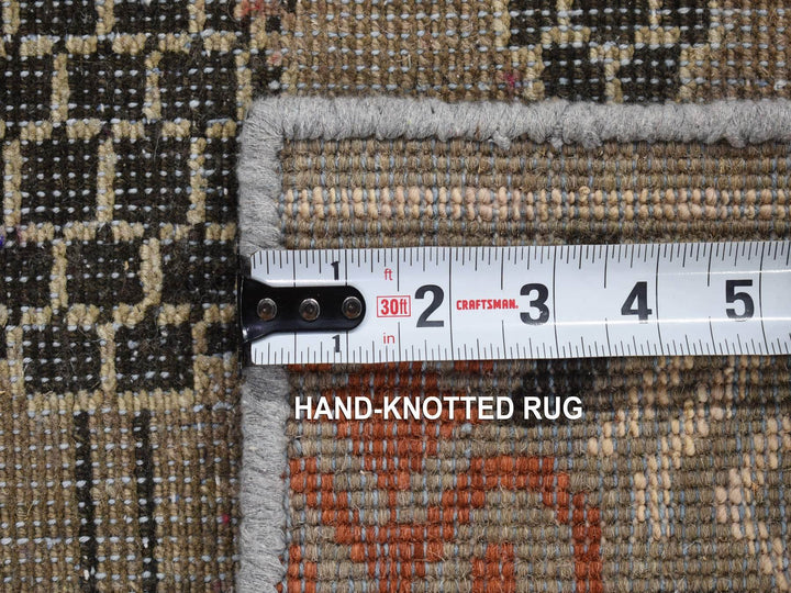 2'1" x 2'2" New Hand Knotted Brown Wool Square Oriental Rug - MOA10280399