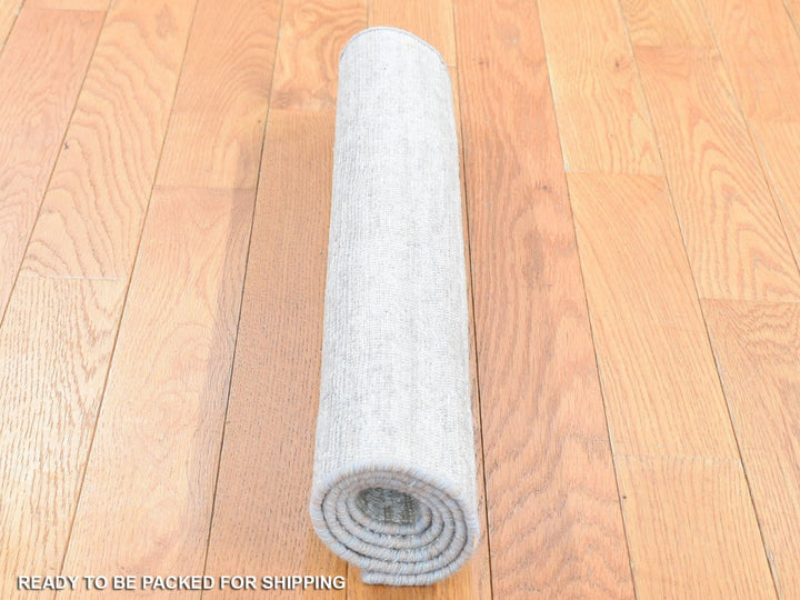 2'0" x 3'0" New Hand Knotted Beige Wool & Silk Rectangle Oriental Rug - MOA10280415
