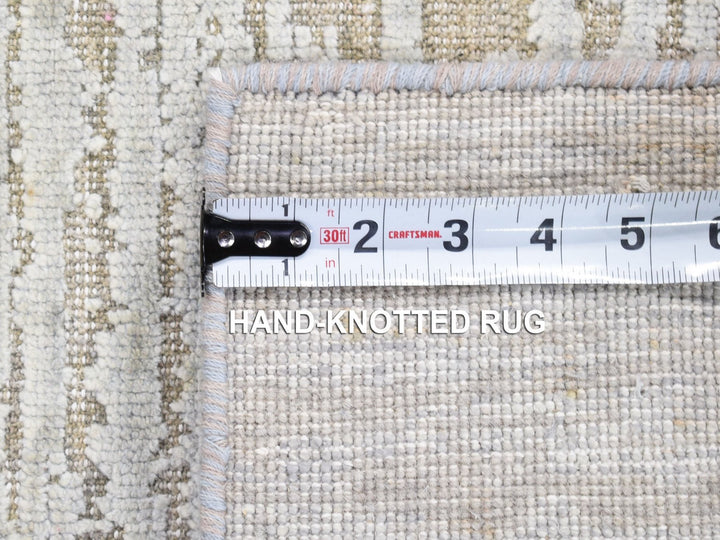 2'0" x 3'0" New Hand Knotted Beige Wool & Silk Rectangle Oriental Rug - MOA10280415