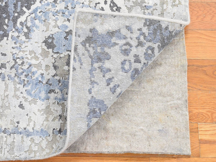 2'0" x 2'1" New Hand Knotted Beige Wool & Silk Square Oriental Rug - MOA10280419