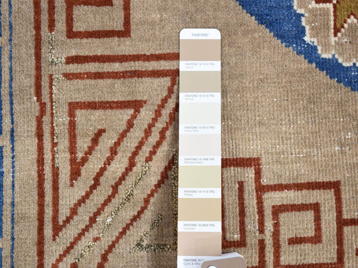 2'1" x 2'2" New Hand Knotted Beige Wool Square Oriental Rug - MOA10280421