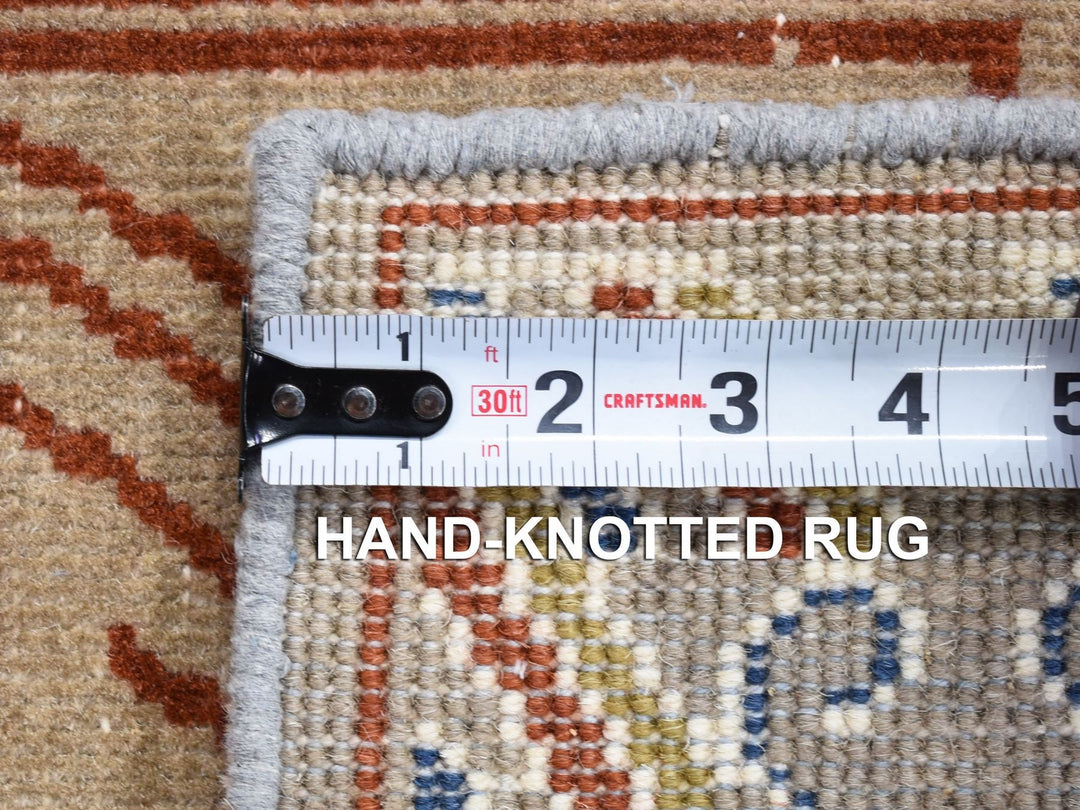 2'1" x 2'2" New Hand Knotted Beige Wool Square Oriental Rug - MOA10280421