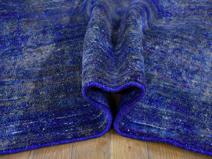 8'9" x 12'0" New Hand Knotted Purple Sari Silk Rectangle Oriental Rug - MOA10280446