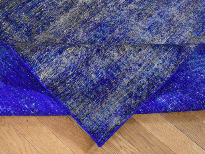 8'9" x 12'0" New Hand Knotted Purple Sari Silk Rectangle Oriental Rug - MOA10280446