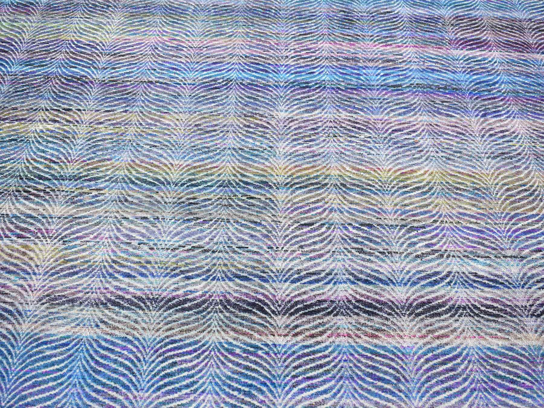 9'0" x 12'2" New Hand Knotted Multicolored Wool & Silk Rectangle Oriental Rug - MOA10280453