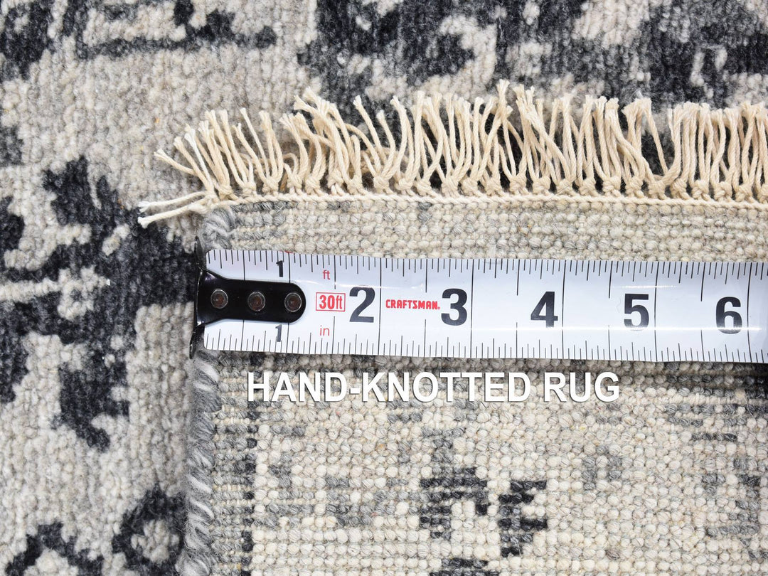 2'1" x 3'2" New Hand Knotted Ivory Wool & Silk Rectangle Oriental Rug - MOA10280485
