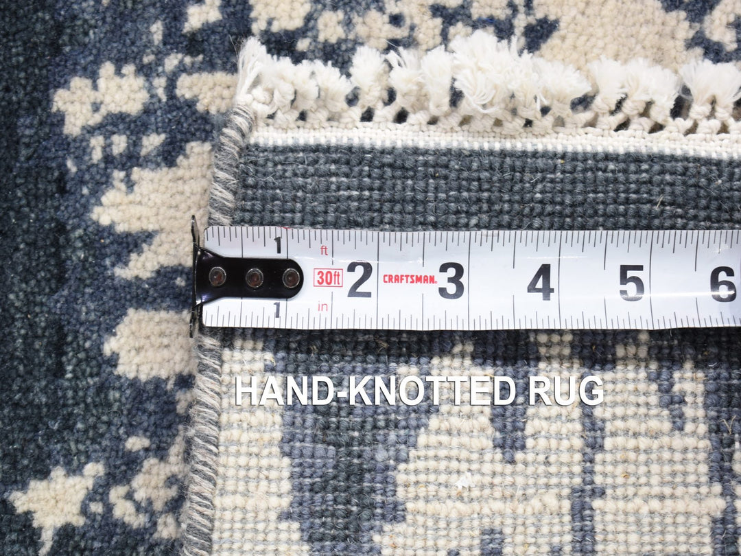 2'0" x 2'4" New Hand Knotted Ivory Wool Rectangle Oriental Rug - MOA10280490