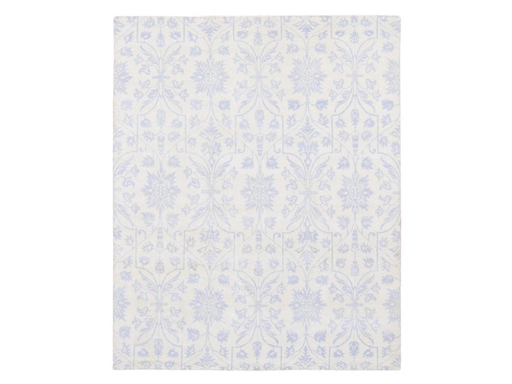 8'0" x 9'10" New Hand Knotted Beige Wool Rectangle Oriental Rug - MOA10280503