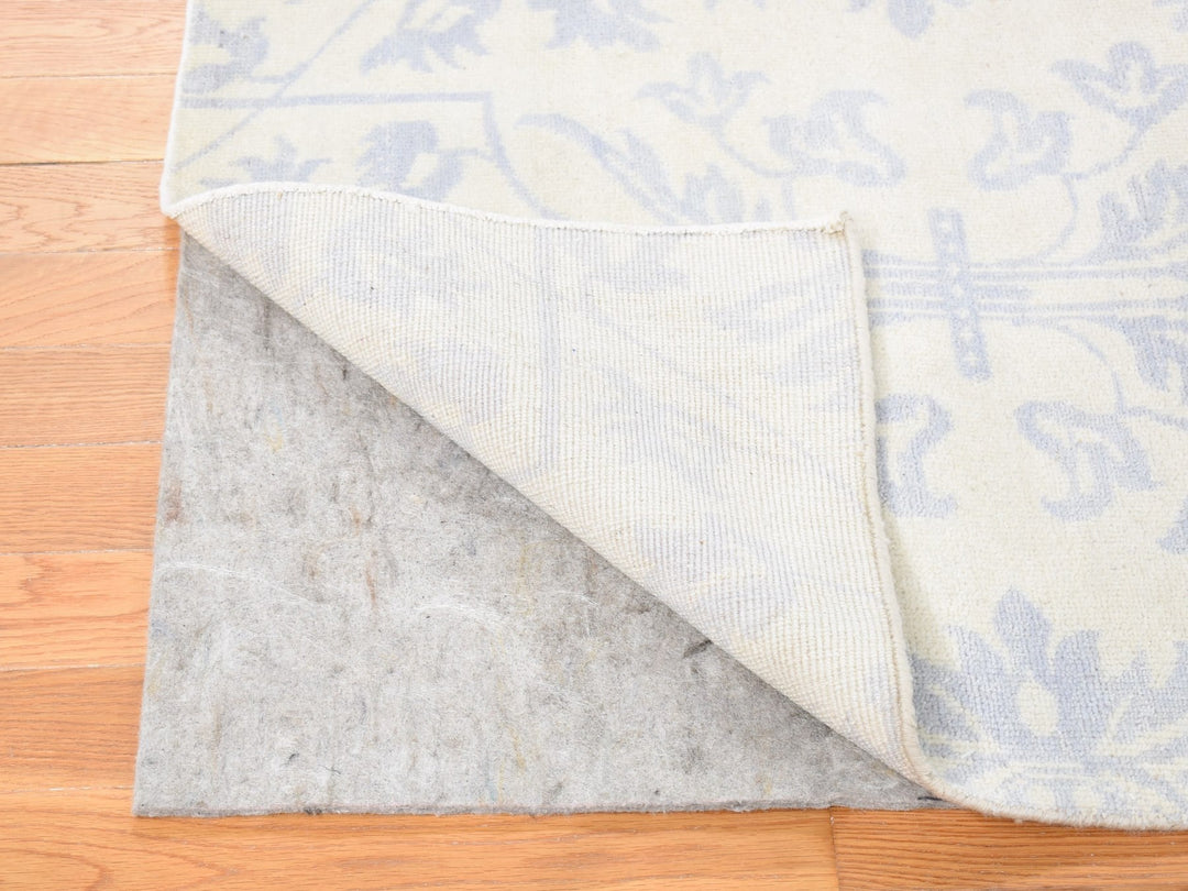 8'0" x 9'10" New Hand Knotted Beige Wool Rectangle Oriental Rug - MOA10280503