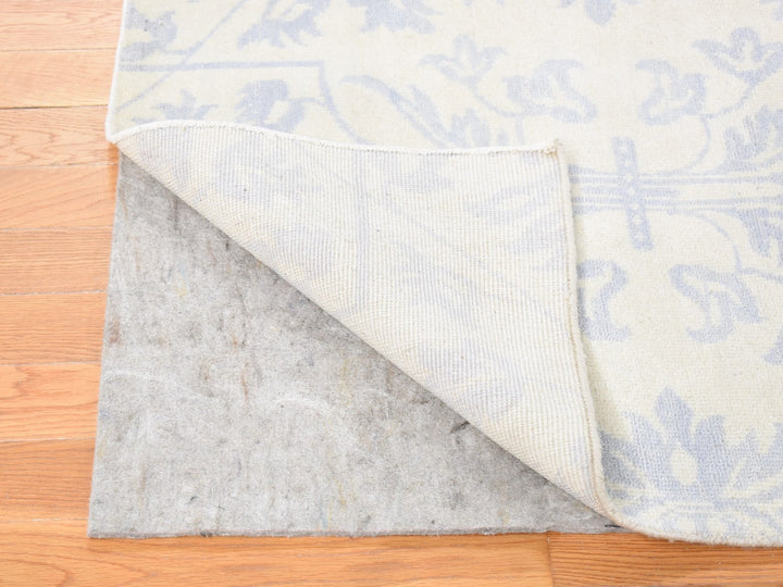 8'0" x 9'10" New Hand Knotted Beige Wool Rectangle Oriental Rug - MOA10280503