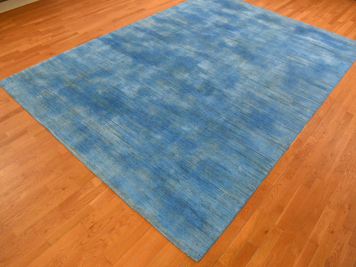 10'0" x 14'1" New Hand Knotted Overdyed Wool Rectangle Oriental Rug - MOA10280518