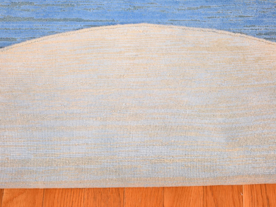 6'1" x 6'1" New Hand Knotted Overdyed Wool Round Oriental Rug - MOA10280523