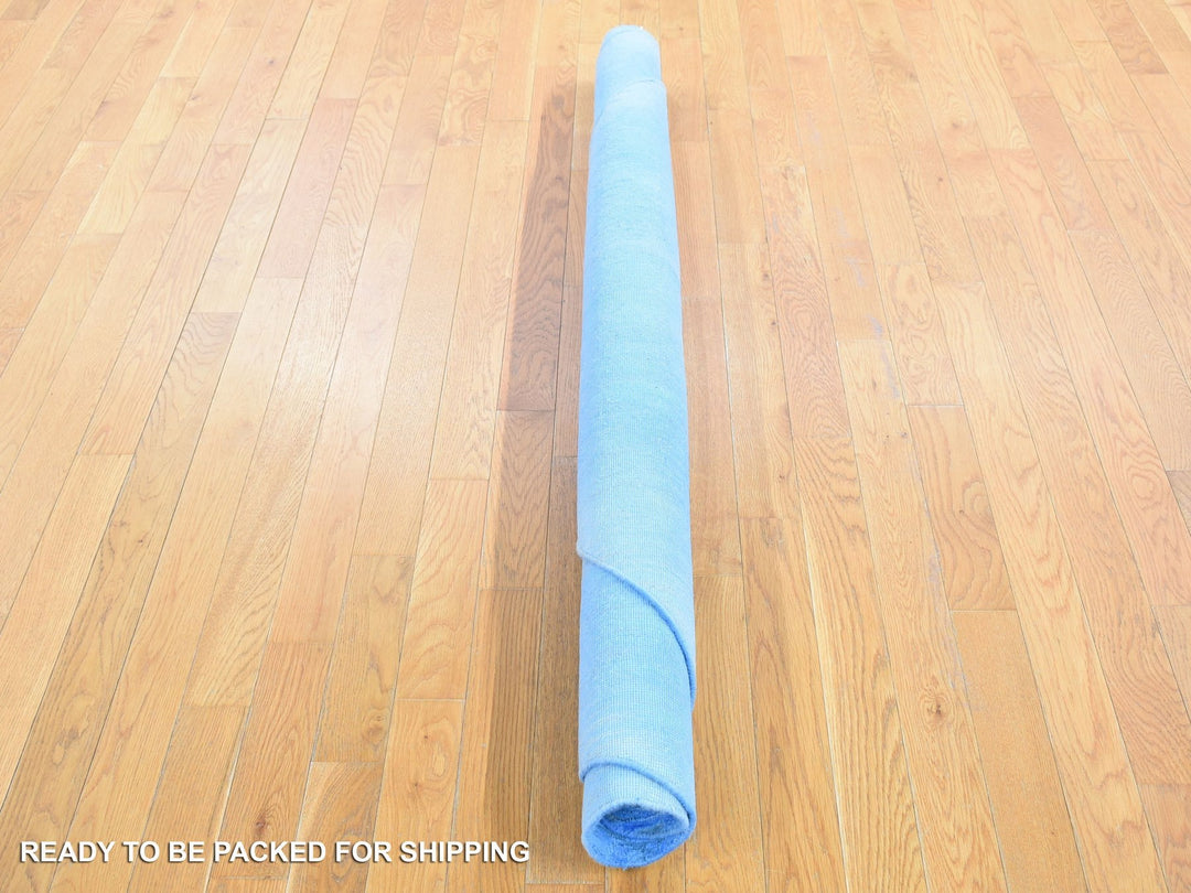 6'1" x 6'1" New Hand Knotted Overdyed Wool Round Oriental Rug - MOA10280523