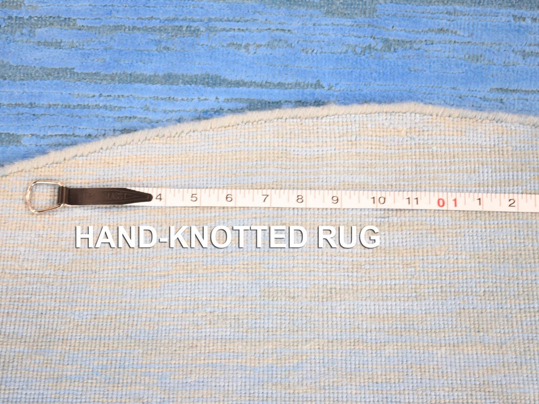6'1" x 6'1" New Hand Knotted Overdyed Wool Round Oriental Rug - MOA10280523