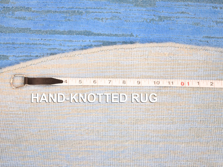 6'1" x 6'1" New Hand Knotted Overdyed Wool Round Oriental Rug - MOA10280523