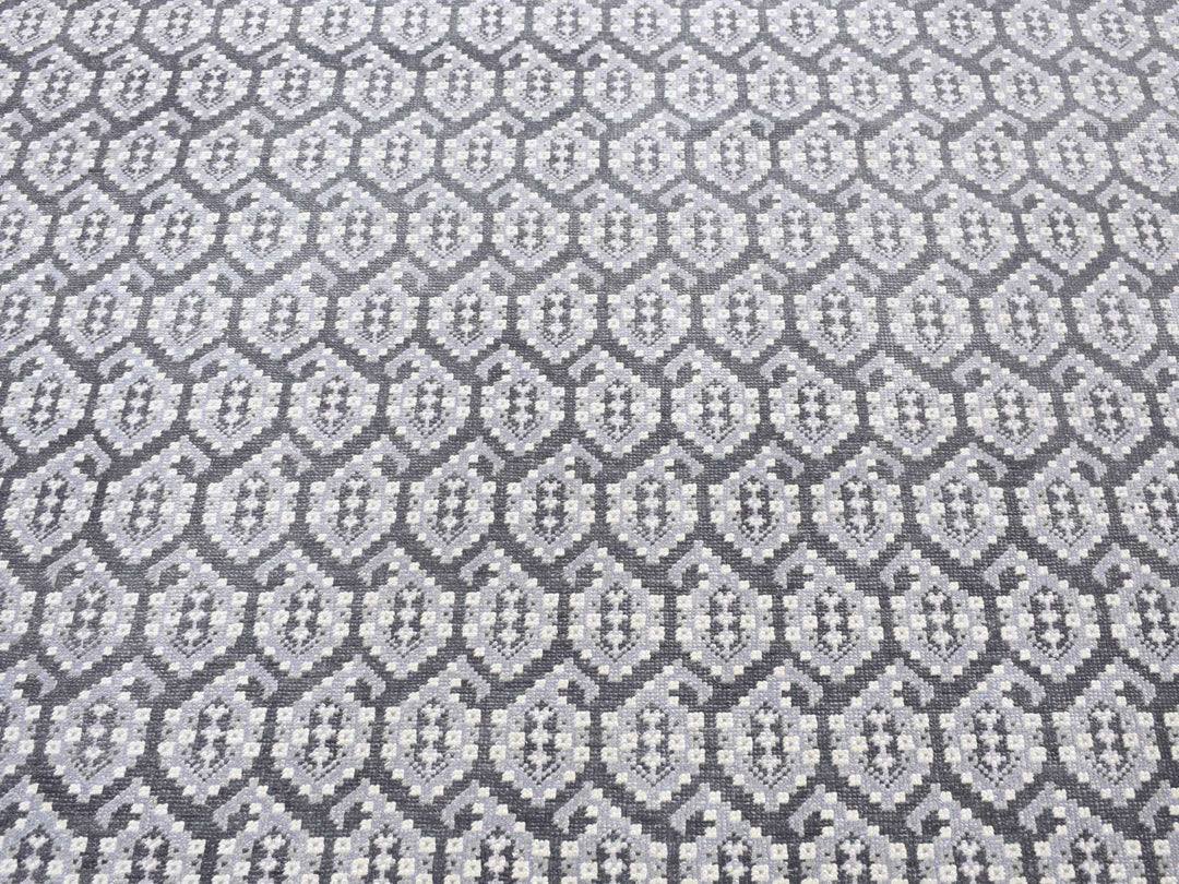 9'0" x 12'0" New Hand Knotted Grey Wool Rectangle Oriental Rug - MOA10280525