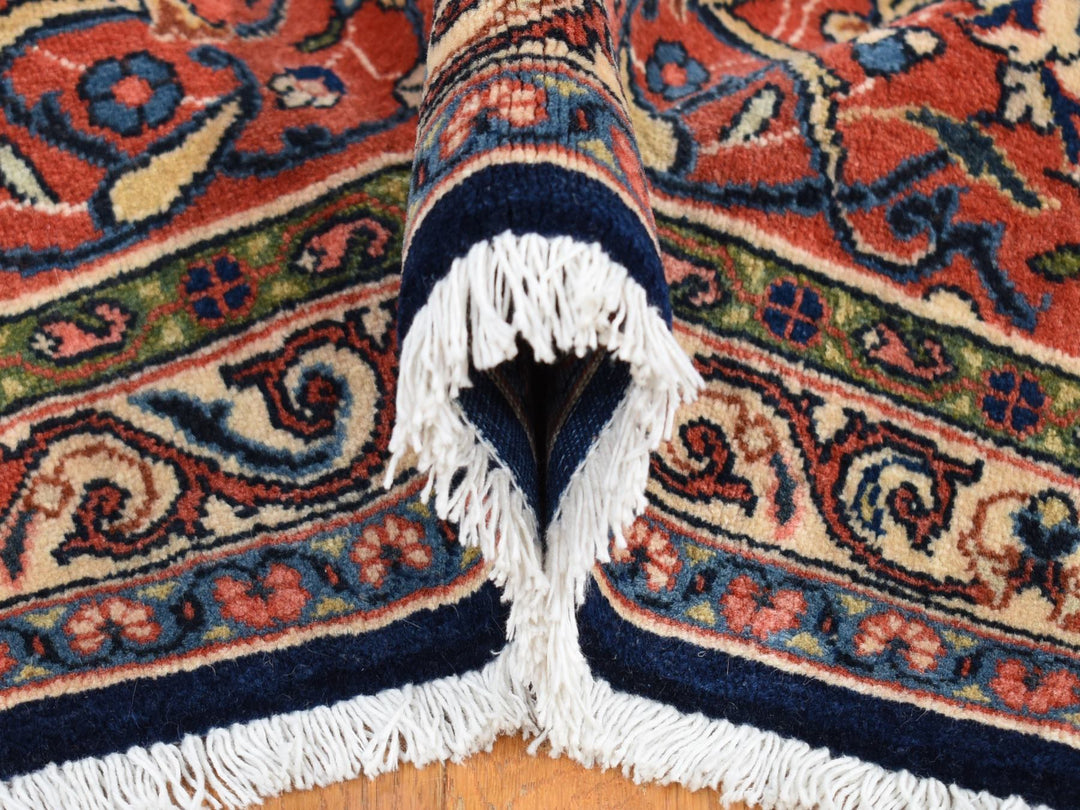 9'2" x 12'0" New Hand Knotted Blue Wool Rectangle Oriental Rug - MOA10280528