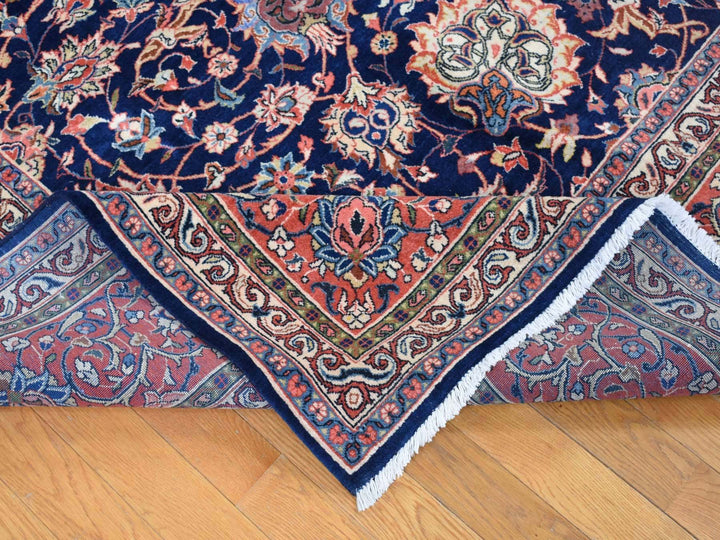 9'2" x 12'0" New Hand Knotted Blue Wool Rectangle Oriental Rug - MOA10280528