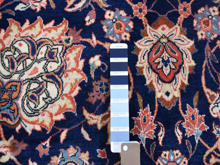 9'2" x 12'0" New Hand Knotted Blue Wool Rectangle Oriental Rug - MOA10280528