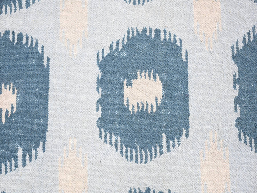 2'5" x 6'0" New Hand Woven Blue Wool Runner Oriental Rug - MOA10280535