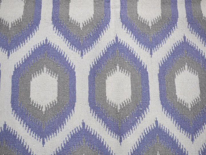 4'0" x 6'0" New Hand Woven Grey Wool Rectangle Oriental Rug - MOA10280557