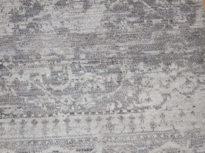 2'0" x 3'0" New Hand Knotted Grey Silk Rectangle Oriental Rug - MOA10280558