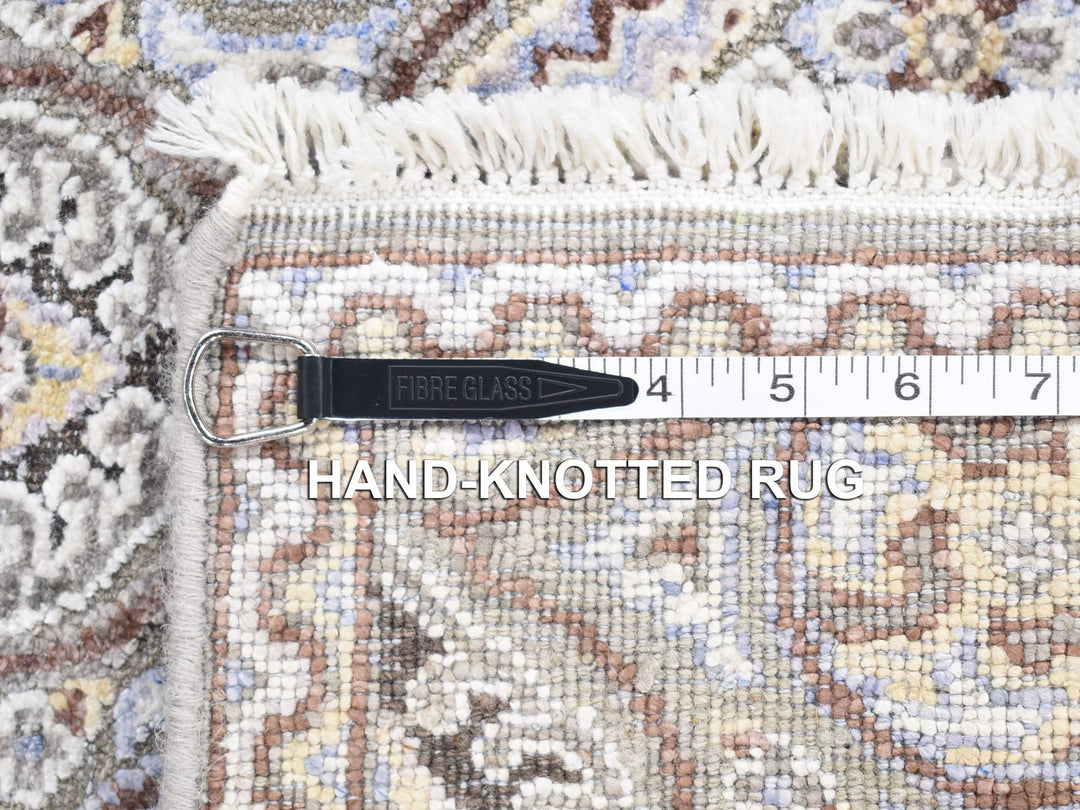 2'1" x 3'1" New Hand Knotted Brown Wool & Silk Rectangle Oriental Rug - MOA10280576