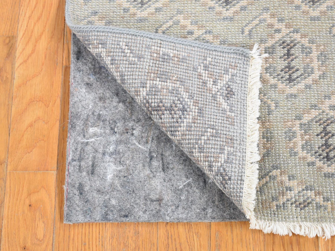 2'0" x 3'0" New Hand Knotted Grey Wool Rectangle Oriental Rug - MOA10280578