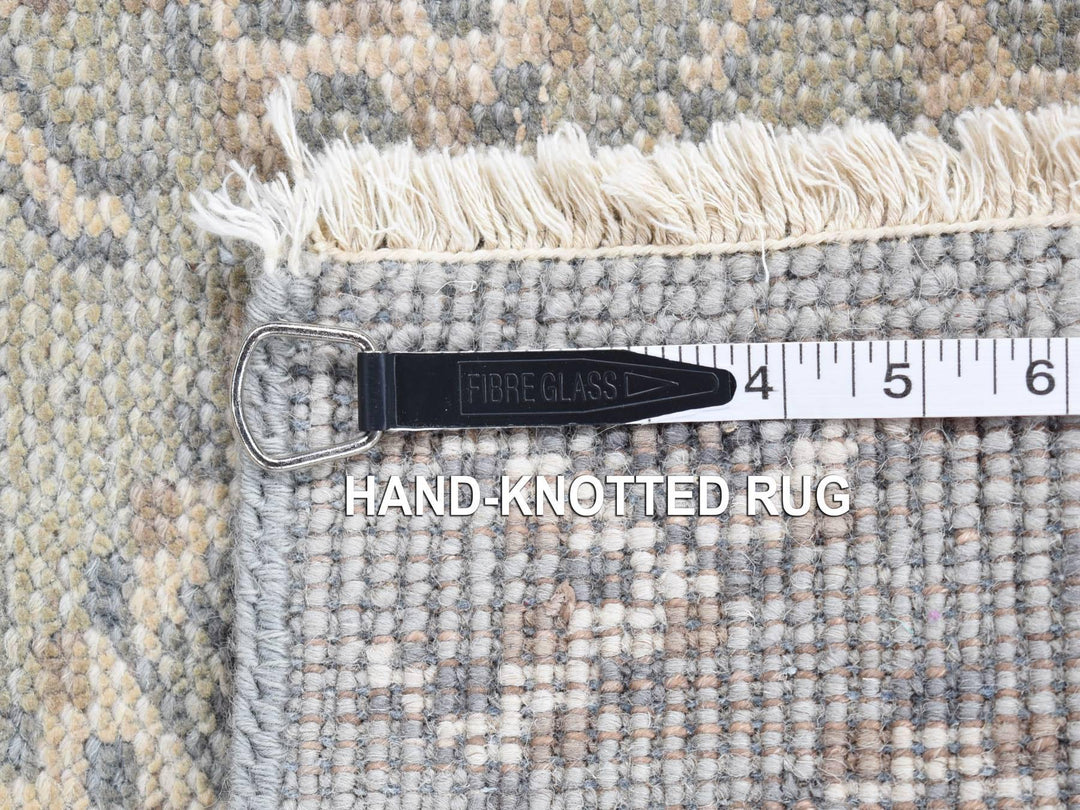 2'0" x 3'0" New Hand Knotted Grey Wool Rectangle Oriental Rug - MOA10280578