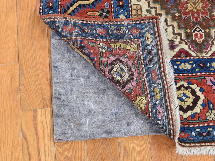 3'0" x 13'6" Vintage Hand Knotted Brown Wool Runner Oriental Rug - MOA10280592