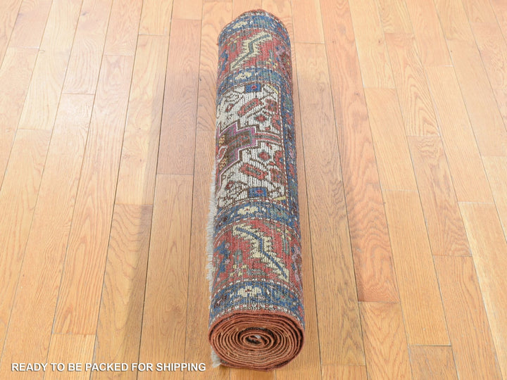 3'0" x 13'6" Vintage Hand Knotted Brown Wool Runner Oriental Rug - MOA10280592