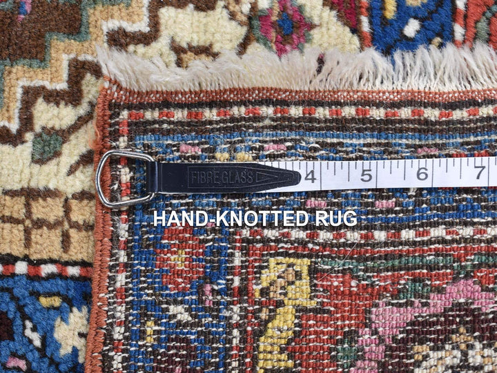3'0" x 13'6" Vintage Hand Knotted Brown Wool Runner Oriental Rug - MOA10280592