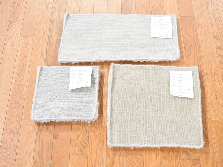 1'0" x 2'1" New Hand Knotted Ivory Wool Rectangle Oriental Rug - MOA10280596
