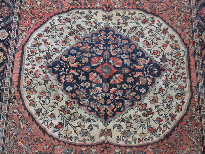 4'1" x 6'4" Vintage Hand Knotted Red Wool Rectangle Oriental Rug - MOA10280602