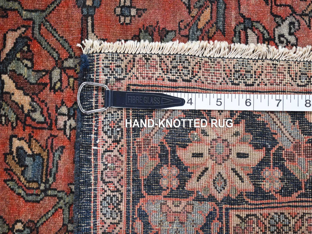 4'1" x 6'4" Vintage Hand Knotted Red Wool Rectangle Oriental Rug - MOA10280602