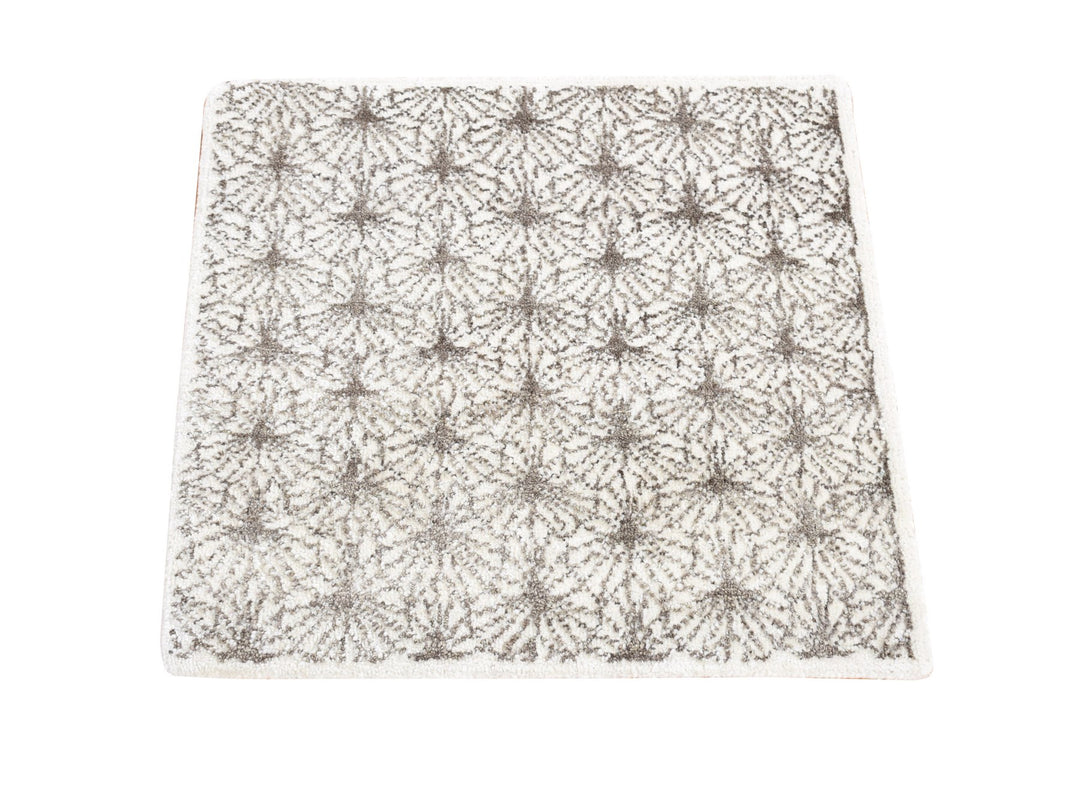 2'0" x 2'1" New Hand Knotted Ivory Wool & Silk Square Oriental Rug - MOA10280608