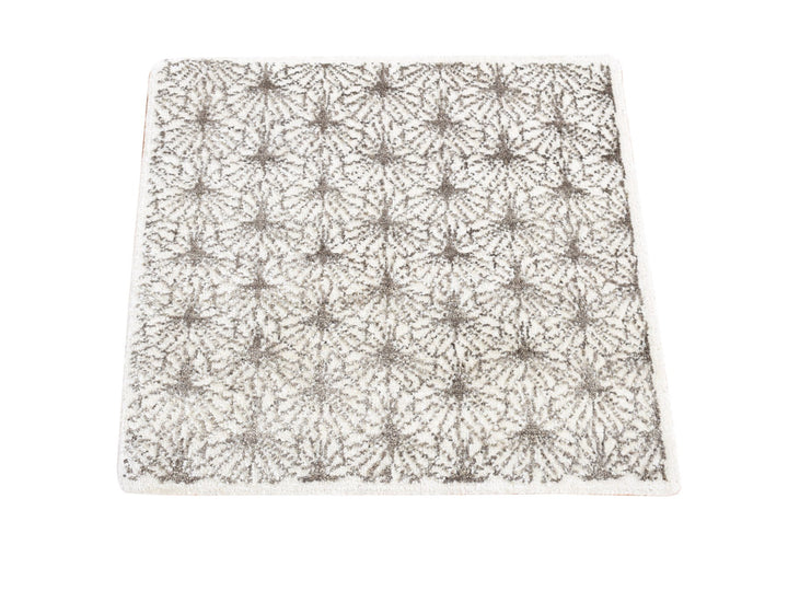 2'0" x 2'1" New Hand Knotted Ivory Wool & Silk Square Oriental Rug - MOA10280608