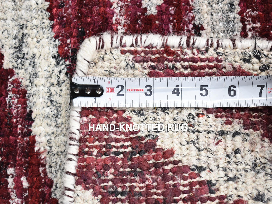 2'0" x 3'0" New Hand Knotted Ivory Sari Silk Rectangle Oriental Rug - MOA10280614