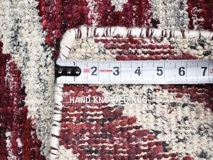 2'0" x 3'0" New Hand Knotted Ivory Sari Silk Rectangle Oriental Rug - MOA10280614